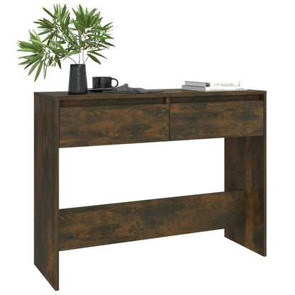 Tavolo Consolle Rovere Fumo 100x35x76,5 cm in Truciolato | homemem39