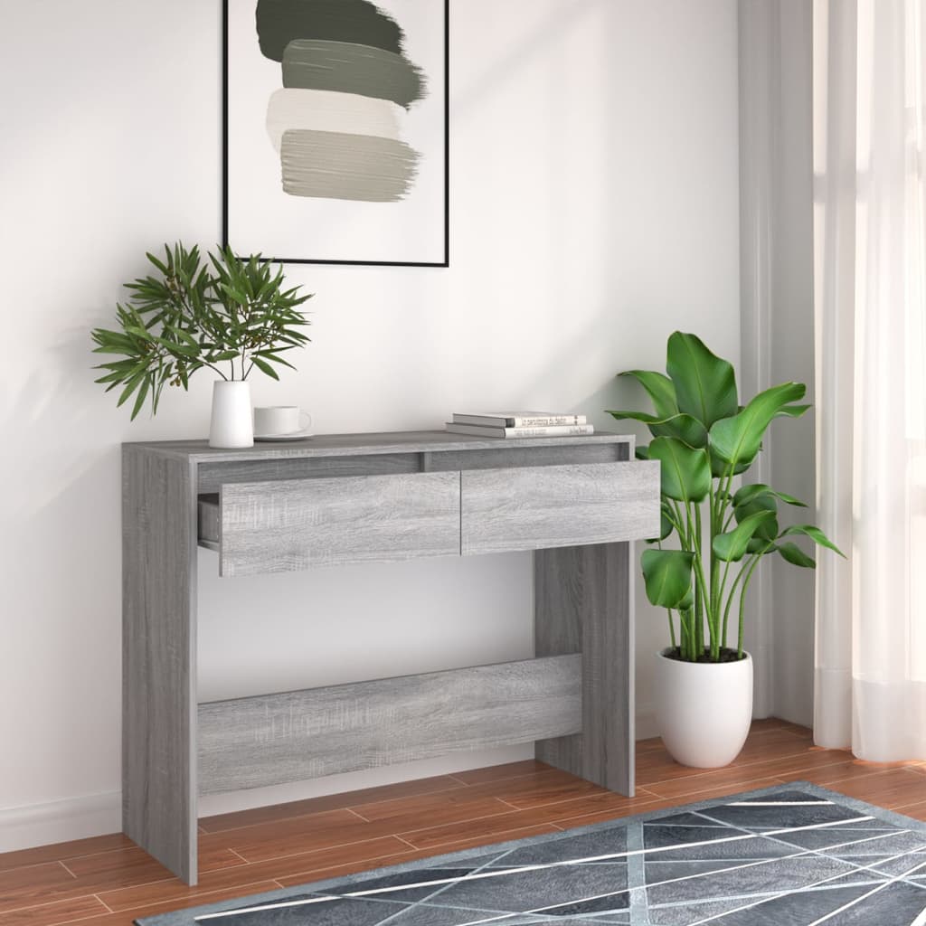 Tavolo Consolle Grigio Sonoma 100x35x76,5 cm in Truciolato | homemem39