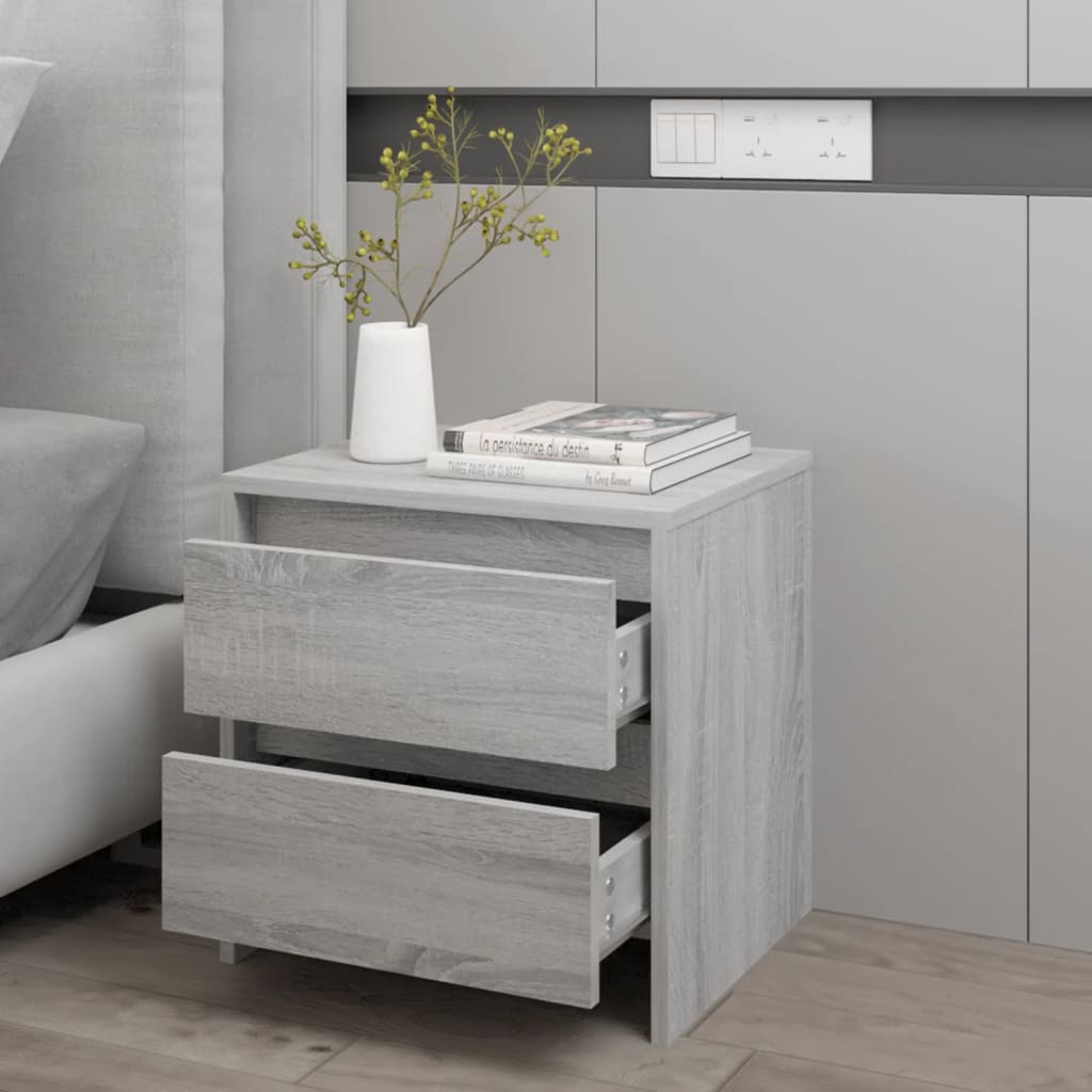 Comodino Grigio Sonoma 45x34,5x44,5 cm in Truciolato - homemem39