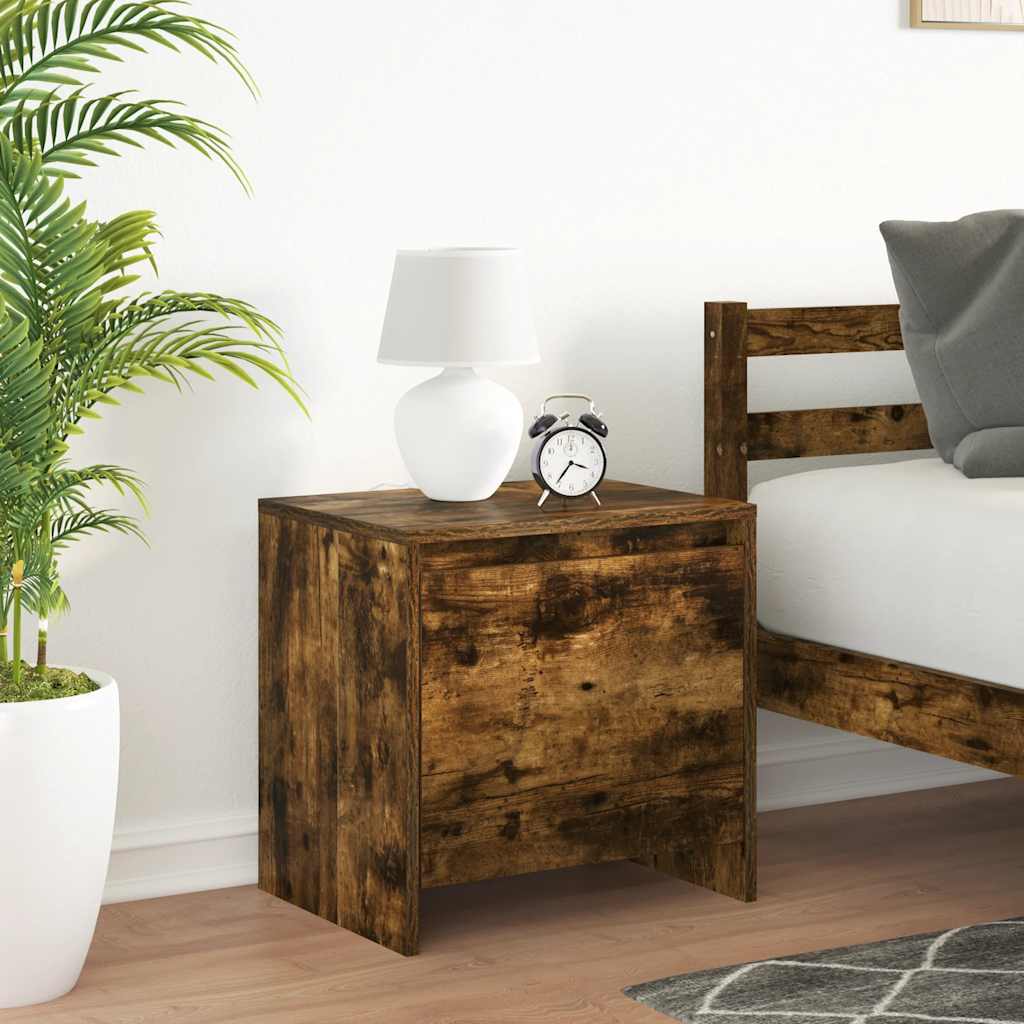 Comodino Rovere Fumo 45x34x44,5 cm in Truciolato | homemem39