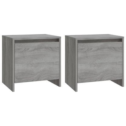 Comodini 2 pz Grigio Sonoma 45x34x44,5 cm in Truciolato