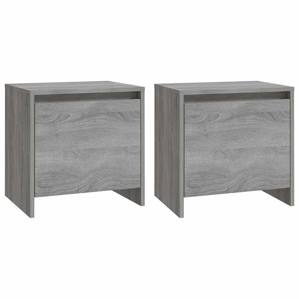 Comodini 2 pz Grigio Sonoma 45x34x44,5 cm in Truciolato