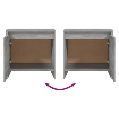 Comodini 2 pz Grigio Sonoma 45x34x44,5 cm in Truciolato