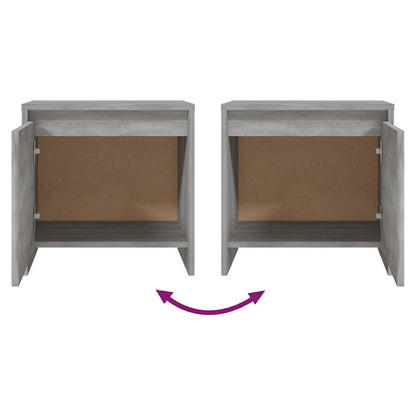 Comodini 2 pz Grigio Sonoma 45x34x44,5 cm in Truciolato