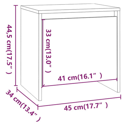Comodini 2 pz Grigio Sonoma 45x34x44,5 cm in Truciolato | homemem39
