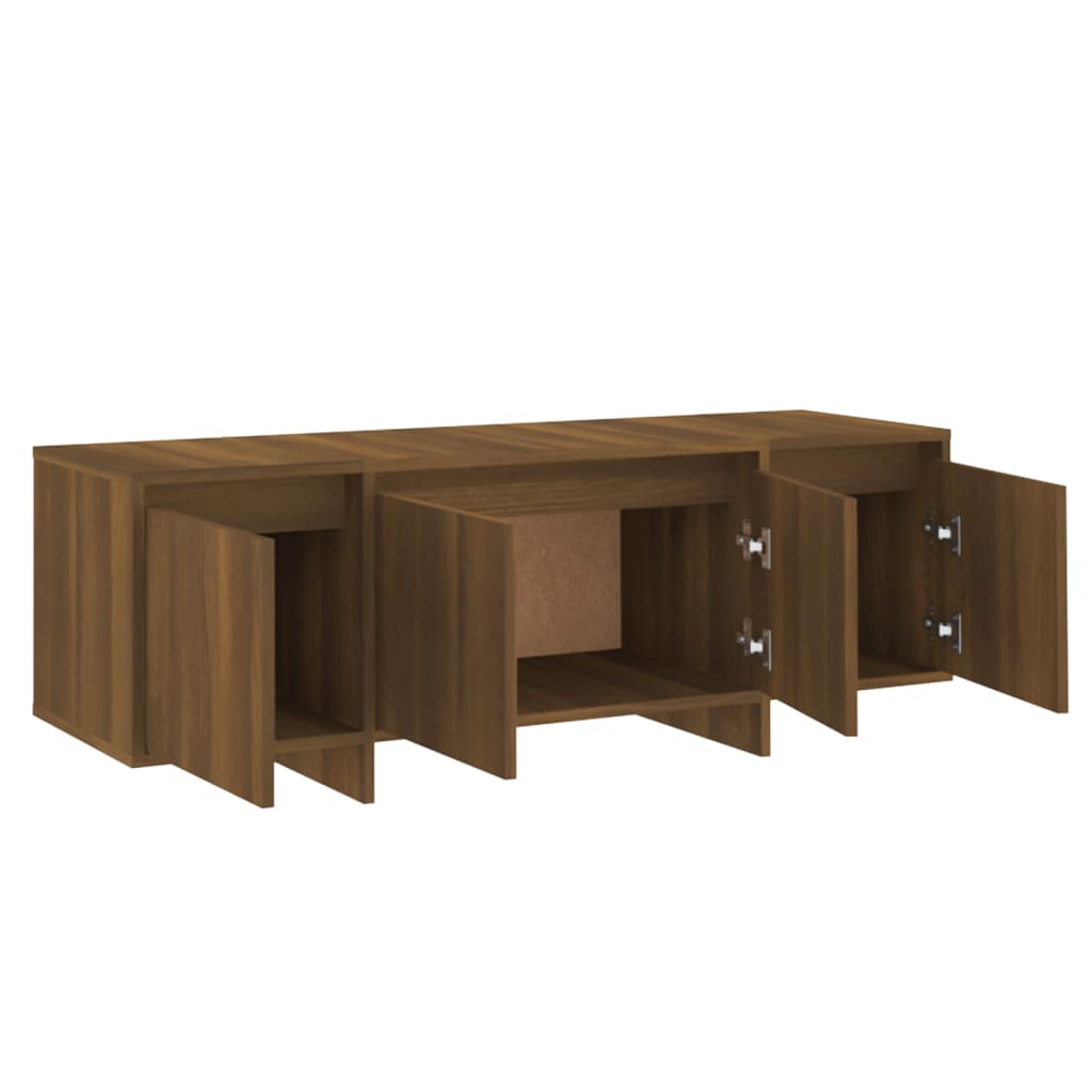 Brown Oak TV Cabinet 120x30x40.5 cm in Chipboard