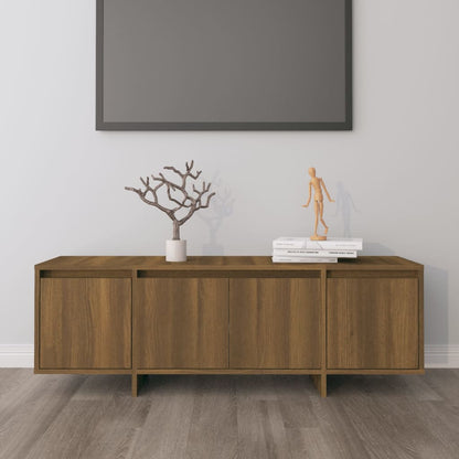 Brown Oak TV Cabinet 120x30x40.5 cm in Chipboard