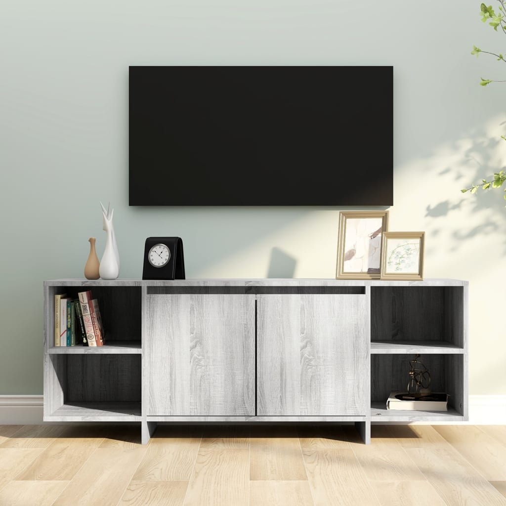 Mobile Porta TV Grigio Sonoma 130x35x50 cm in Truciolato - homemem39