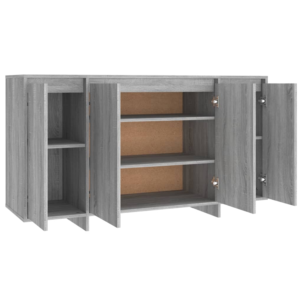 Credenza Grigio Sonoma 135x41x75 cm in Truciolato - homemem39