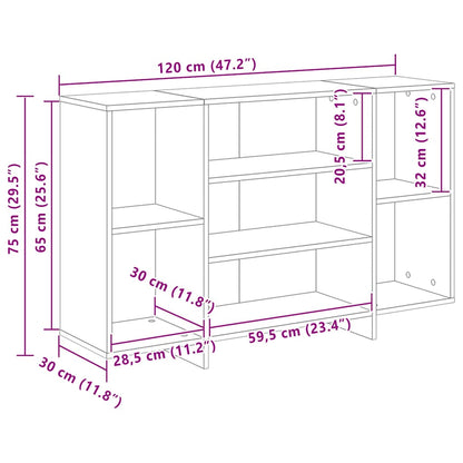 Credenza Grigio Sonoma 120x30x75 cm in Truciolato - homemem39