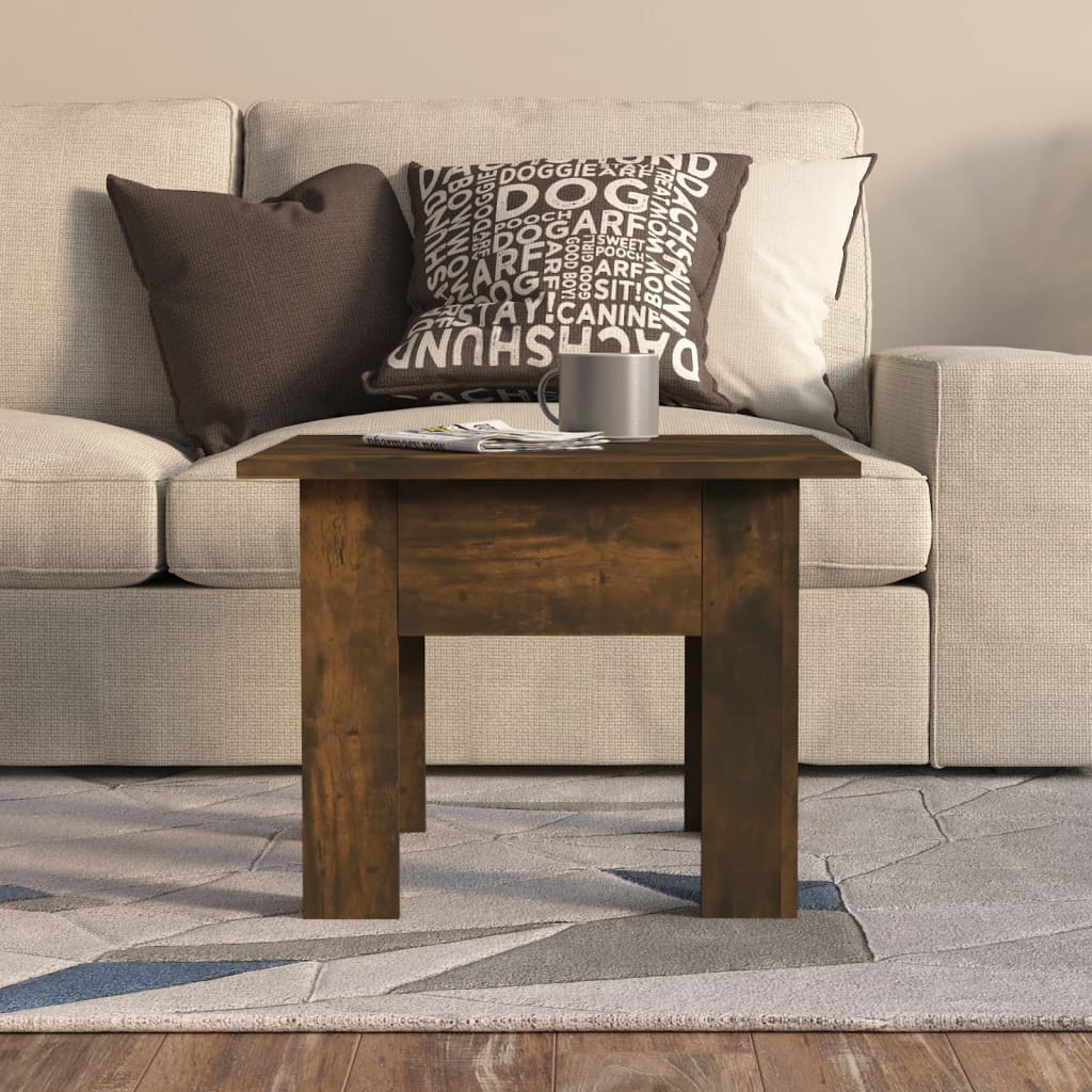 Tavolino da Salotto Rovere Fumo 55x55x42 cm in Truciolato | homemem39