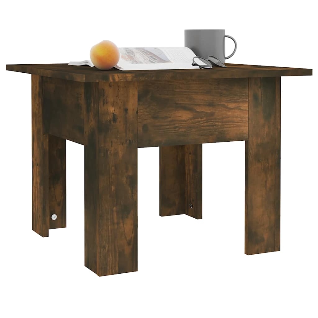Tavolino da Salotto Rovere Fumo 55x55x42 cm in Truciolato