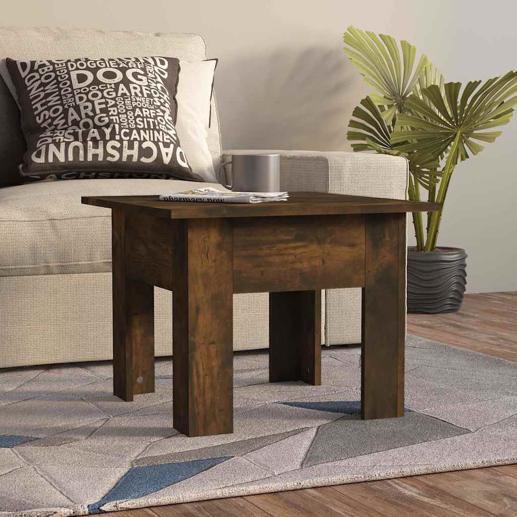 Tavolino da Salotto Rovere Fumo 55x55x42 cm in Truciolato