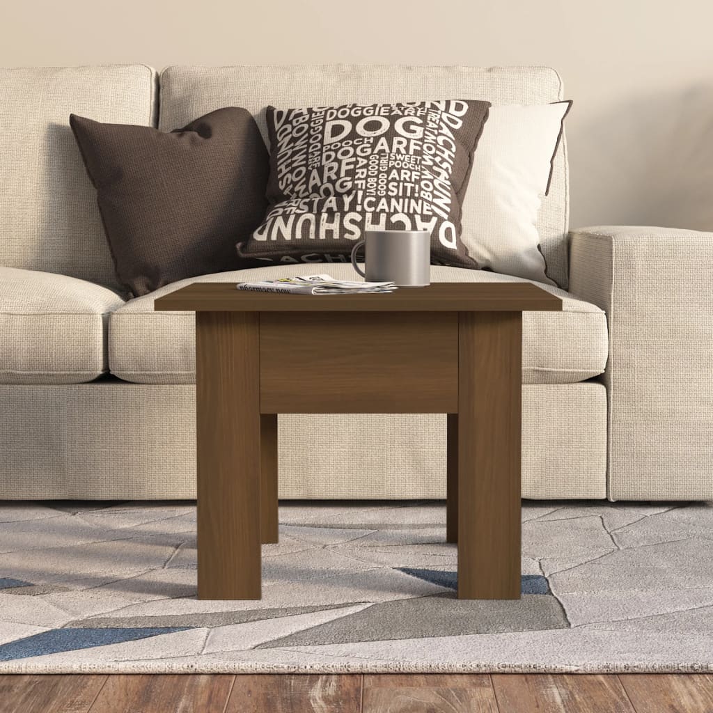 Tavolino da Salotto Rovere Marrone 55x55x42 cm in Truciolato | homemem39