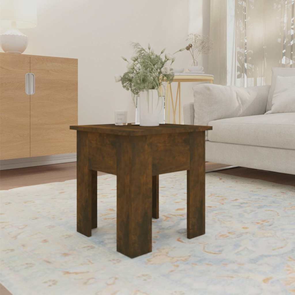 Tavolino da Salotto Rovere Fumo 40x40x42 cm in Truciolato