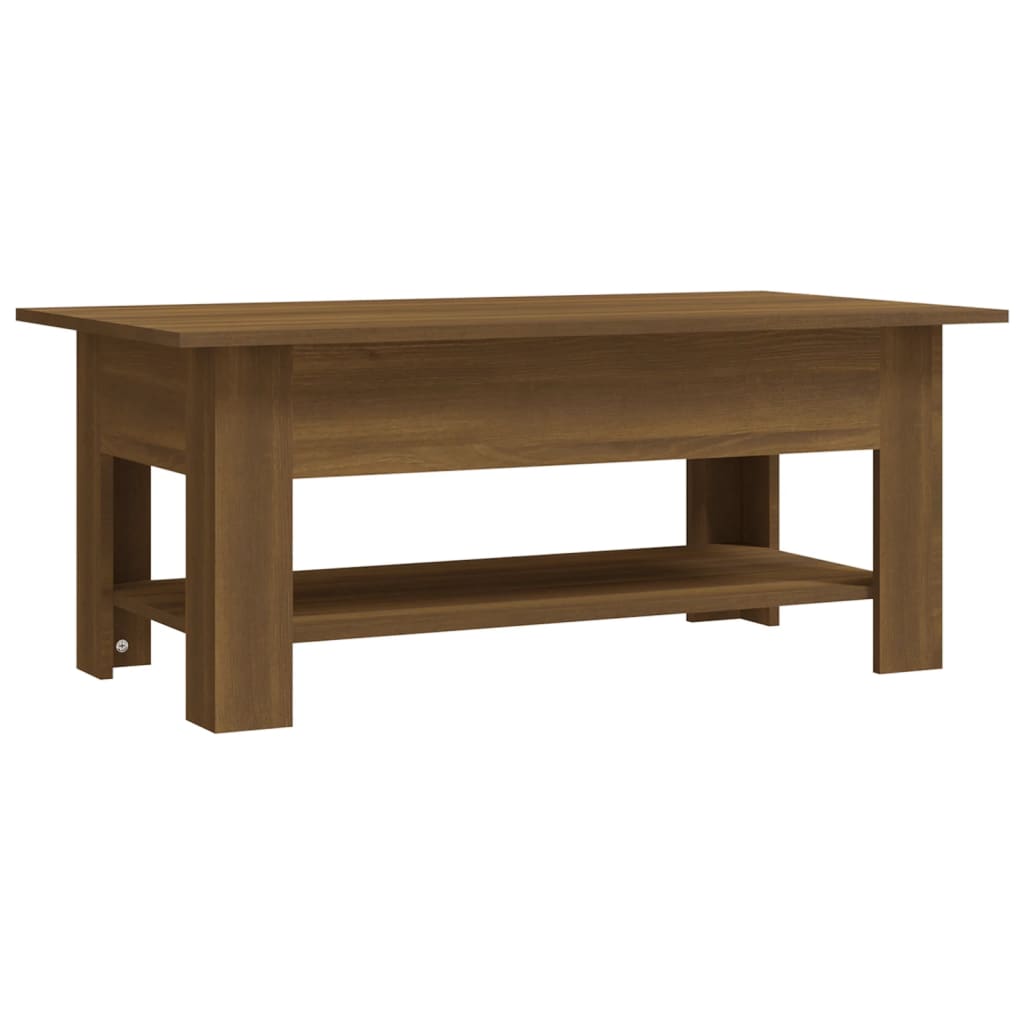 Tavolino da Salotto Rovere Marrone 102x55x42 cm in Truciolato | homemem39
