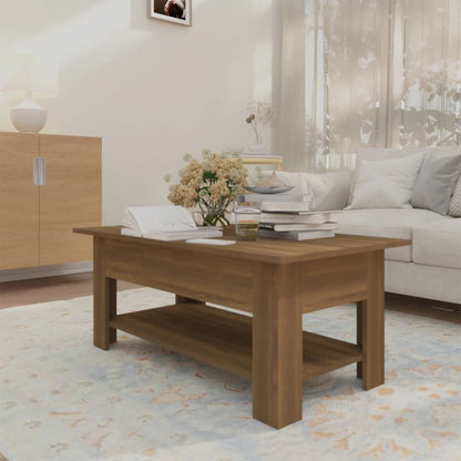 Tavolino da Salotto Rovere Marrone 102x55x42 cm in Truciolato | homemem39