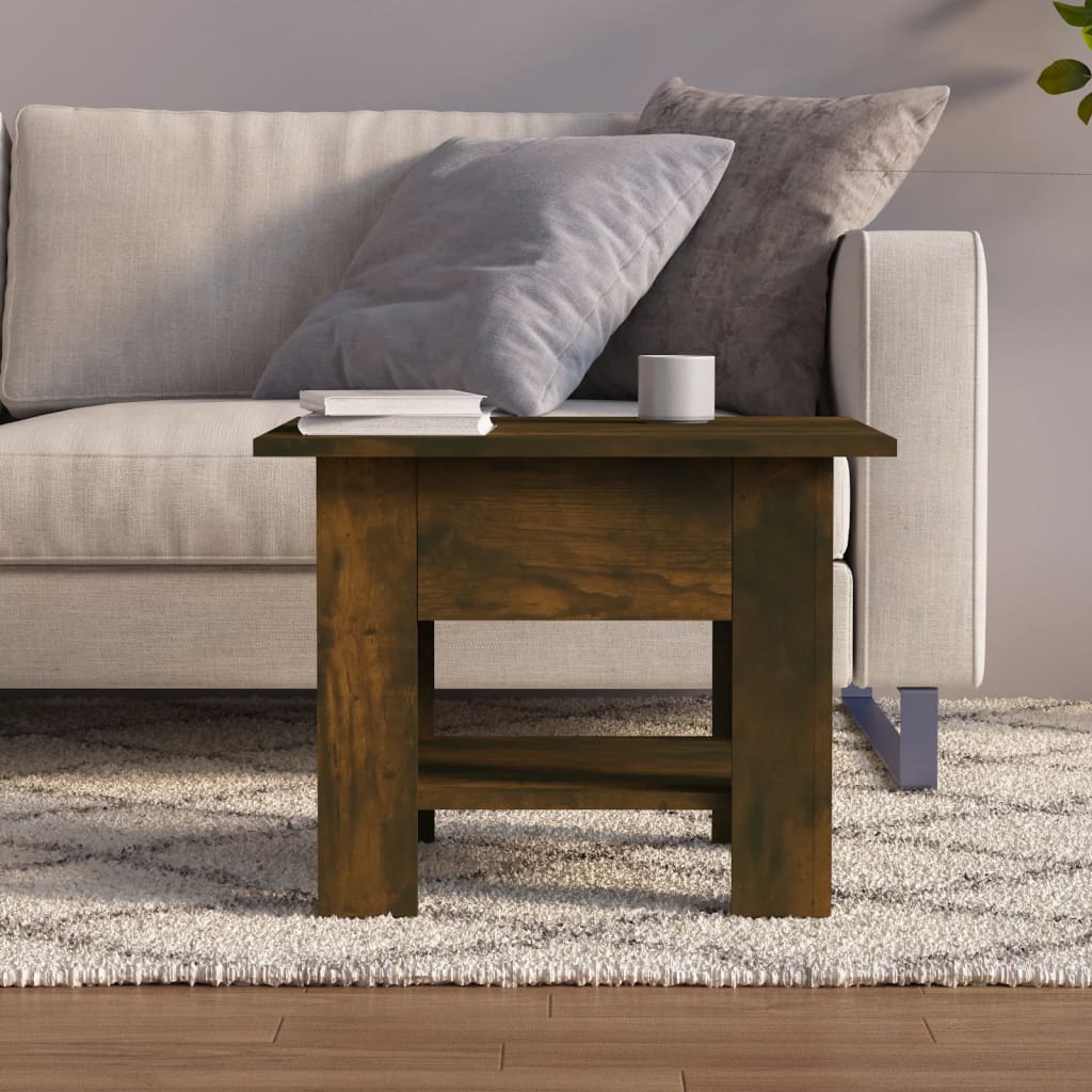 Tavolino da Salotto Rovere Fumo 55x55x42 cm in Truciolato | homemem39