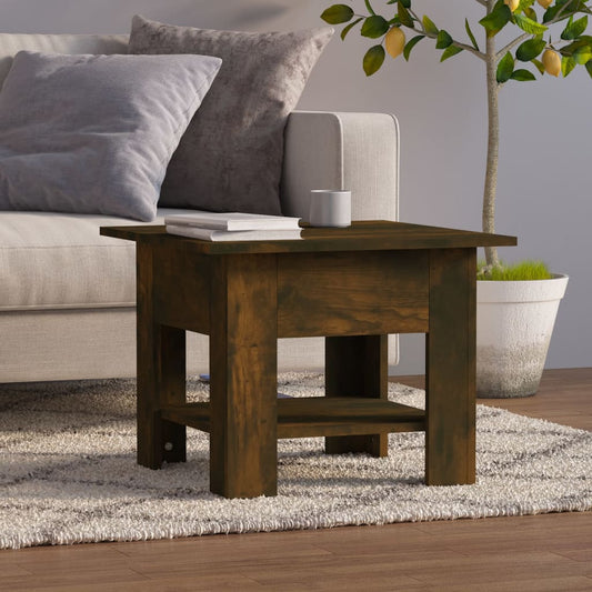 Tavolino da Salotto Rovere Fumo 55x55x42 cm in Truciolato | homemem39
