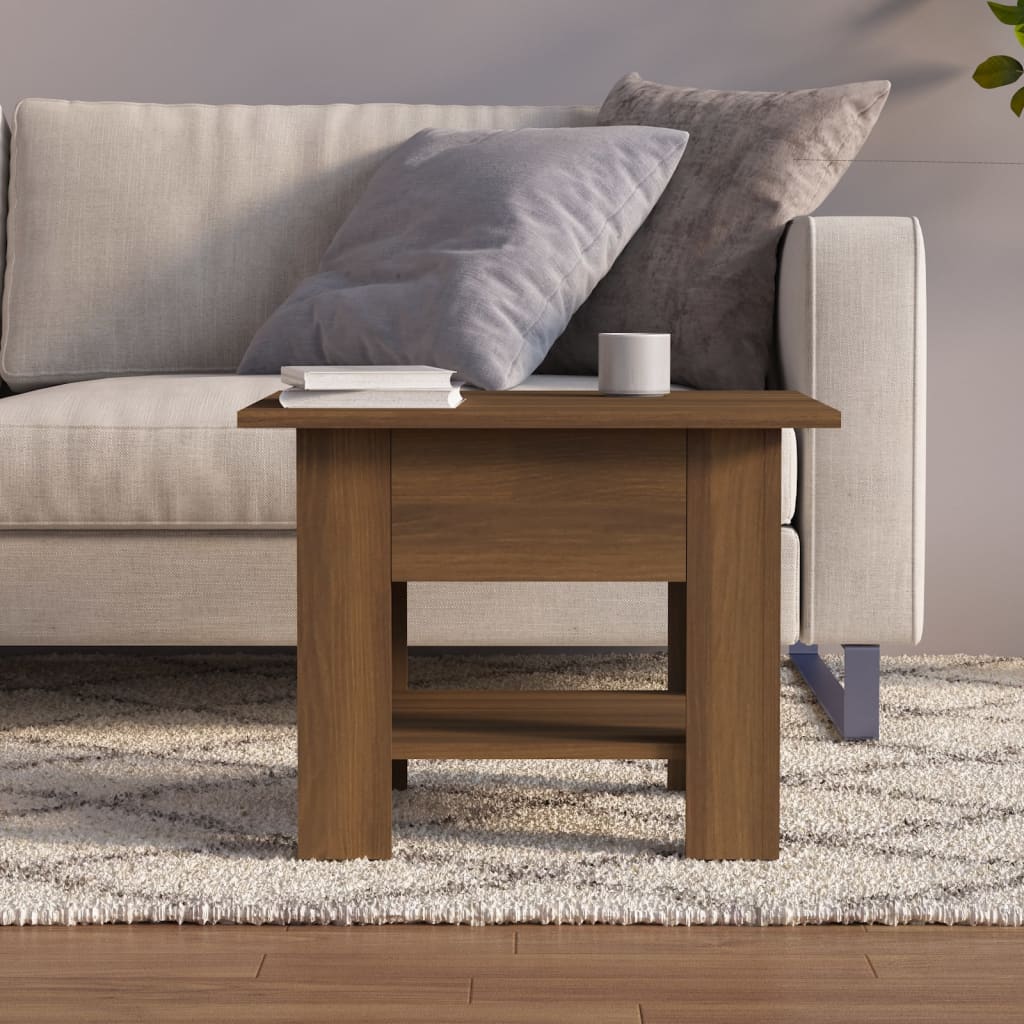 Tavolino da Salotto Rovere Marrone 55x55x42 cm in Truciolato | homemem39