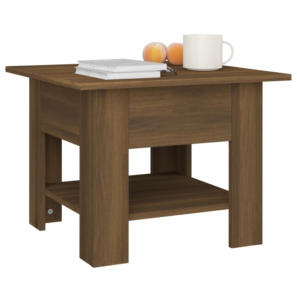 Tavolino da Salotto Rovere Marrone 55x55x42 cm in Truciolato | homemem39