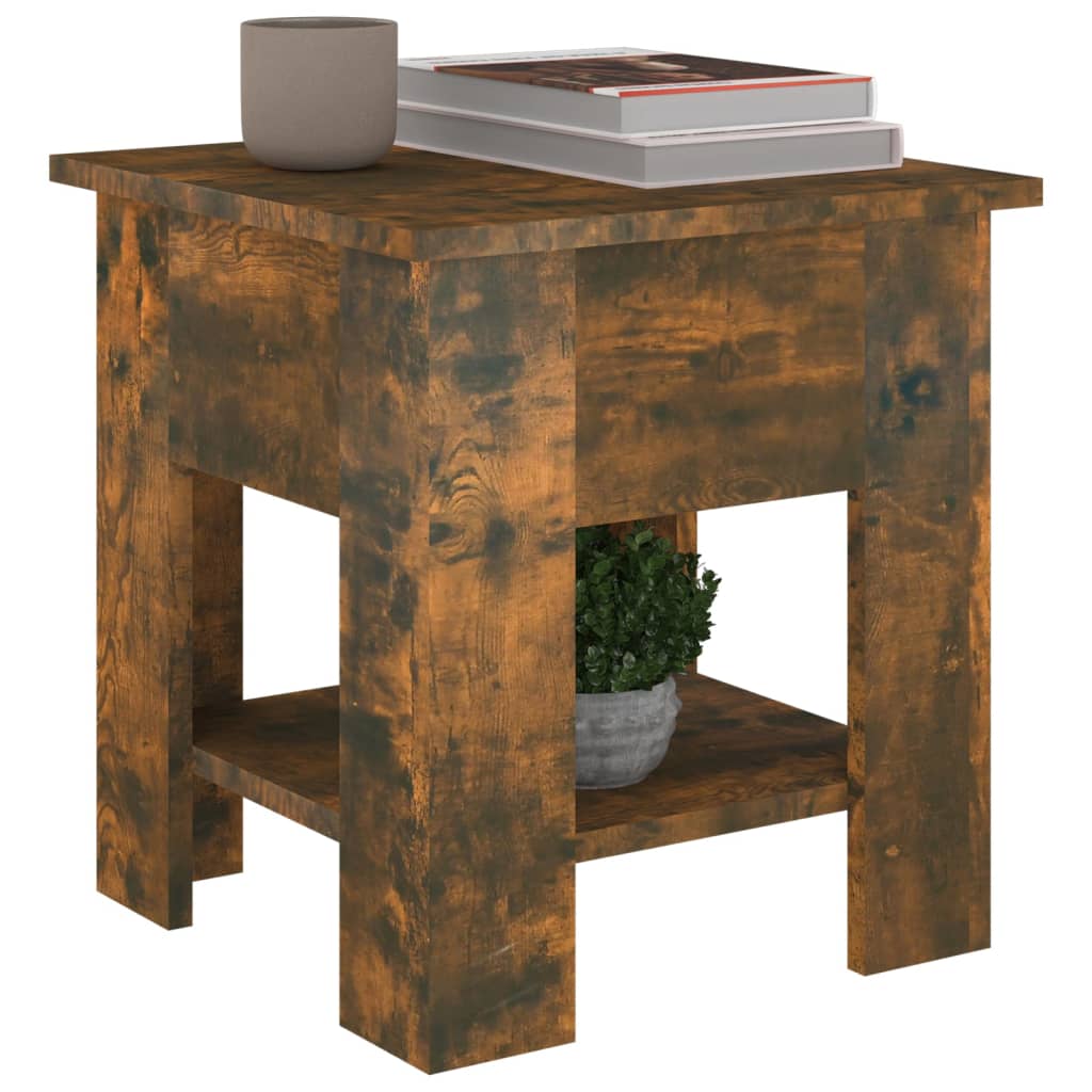 Tavolino da Salotto Rovere Fumo 40x40x42 cm Legno Multistrato | homemem39