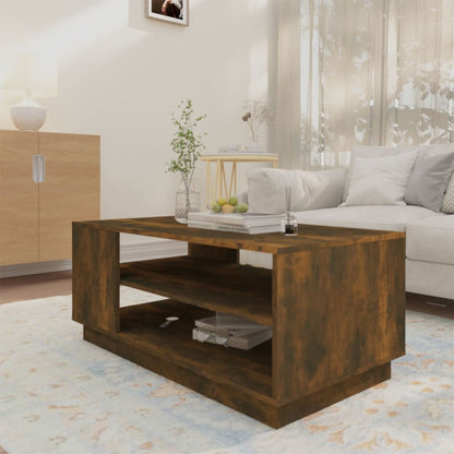 Tavolino da Salotto Rovere Fumo 102x55x43 cm in Truciolato | homemem39
