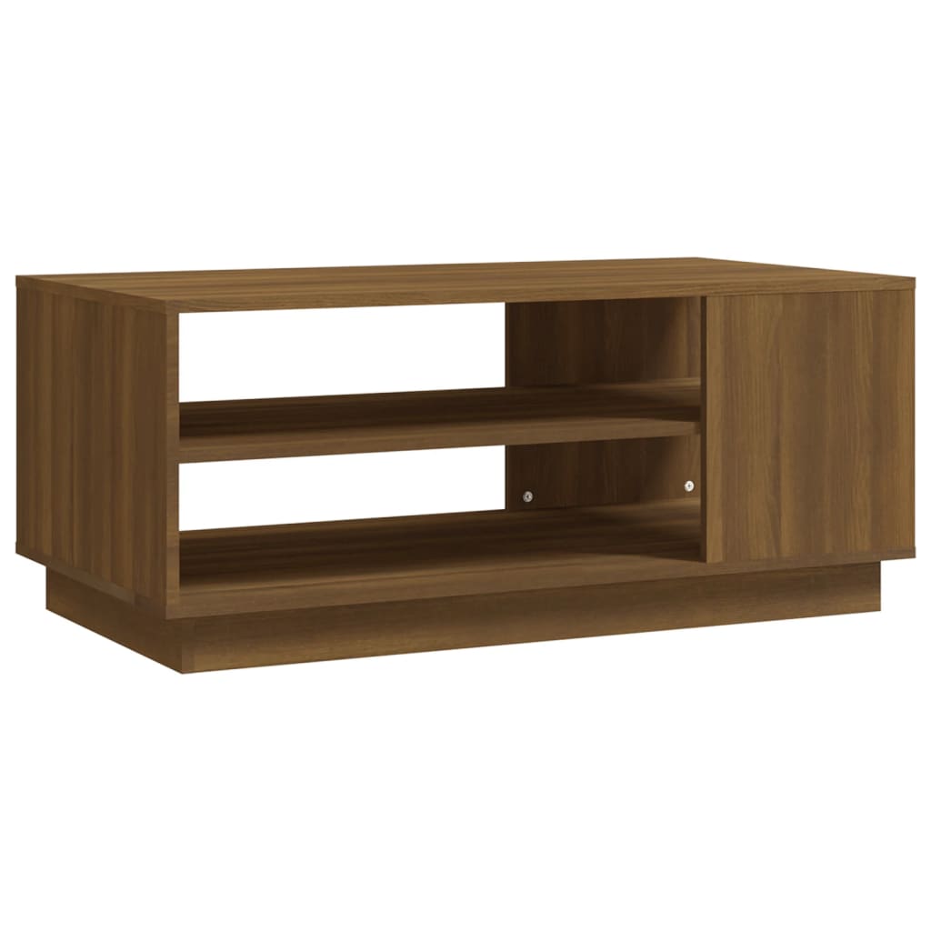 Tavolino da Salotto Rovere Marrone 102x55x43 cm in Truciolato | homemem39