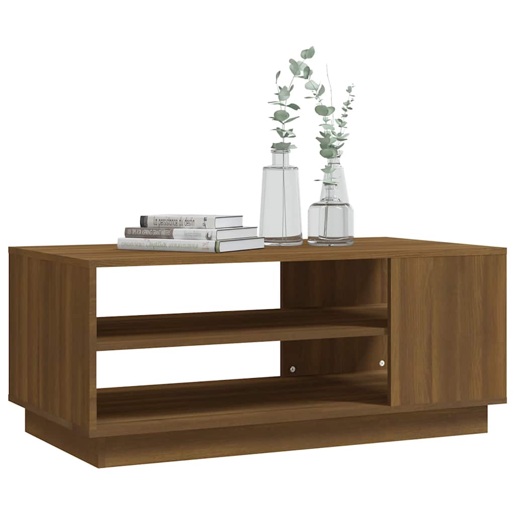 Tavolino da Salotto Rovere Marrone 102x55x43 cm in Truciolato | homemem39