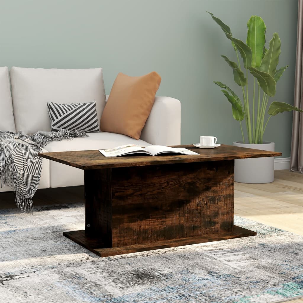 Tavolino da Salotto Rovere Fumo 102x55,5x40 cm in Truciolato | homemem39