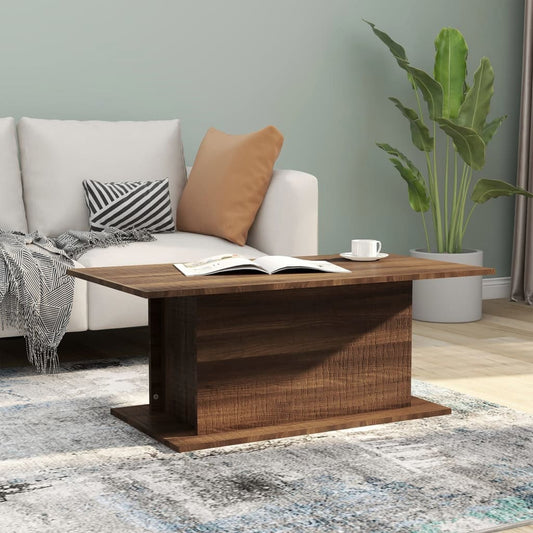Tavolino da Salotto Rovere Marrone 102x55,5x40 cm in Truciolato | homemem39