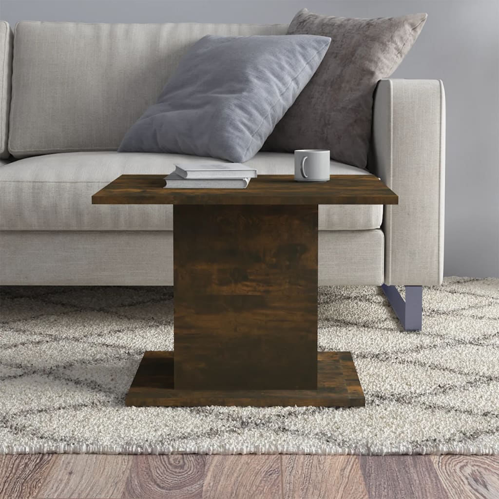 Tavolino Salotto Rovere Fumo 55,5x55,5x40cm Legno Multistrato | homemem39