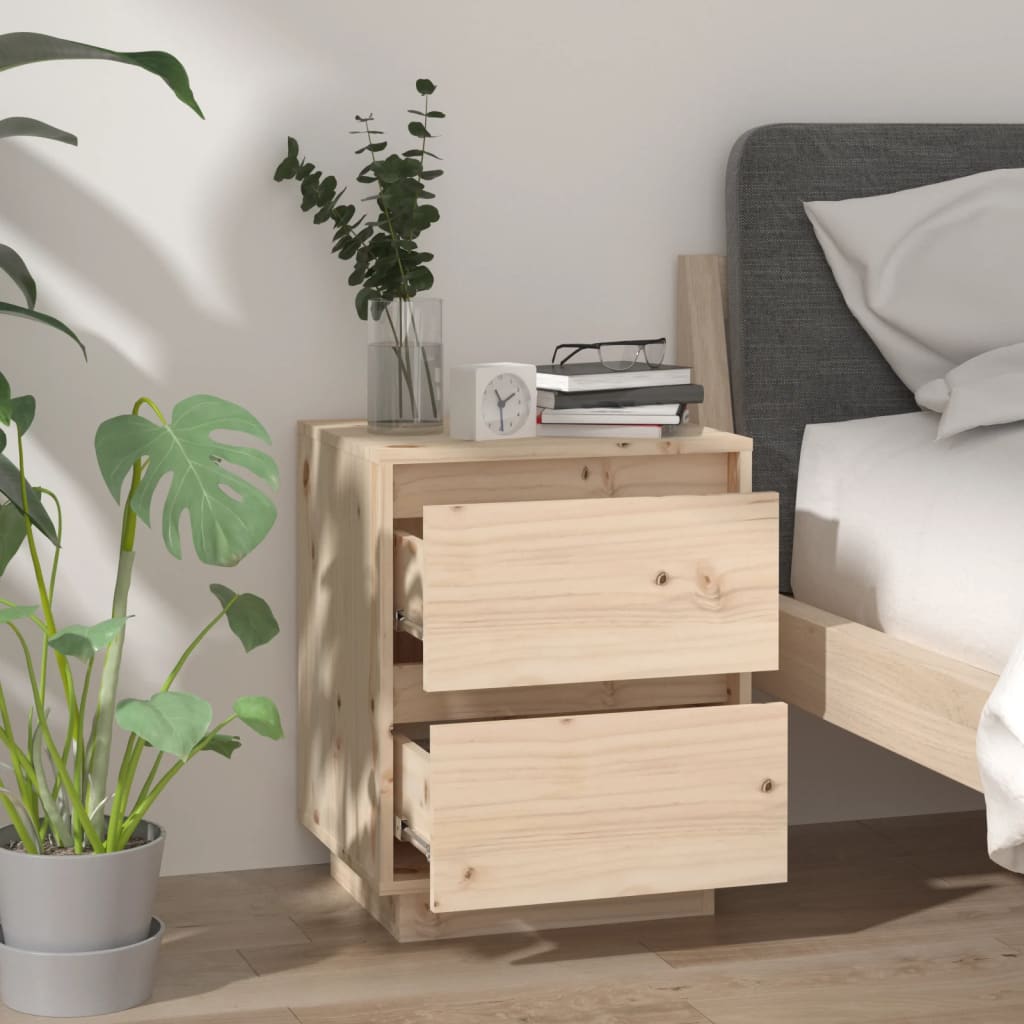 Comodino 40x35x50 cm in Legno Massello di Pino | homemem39