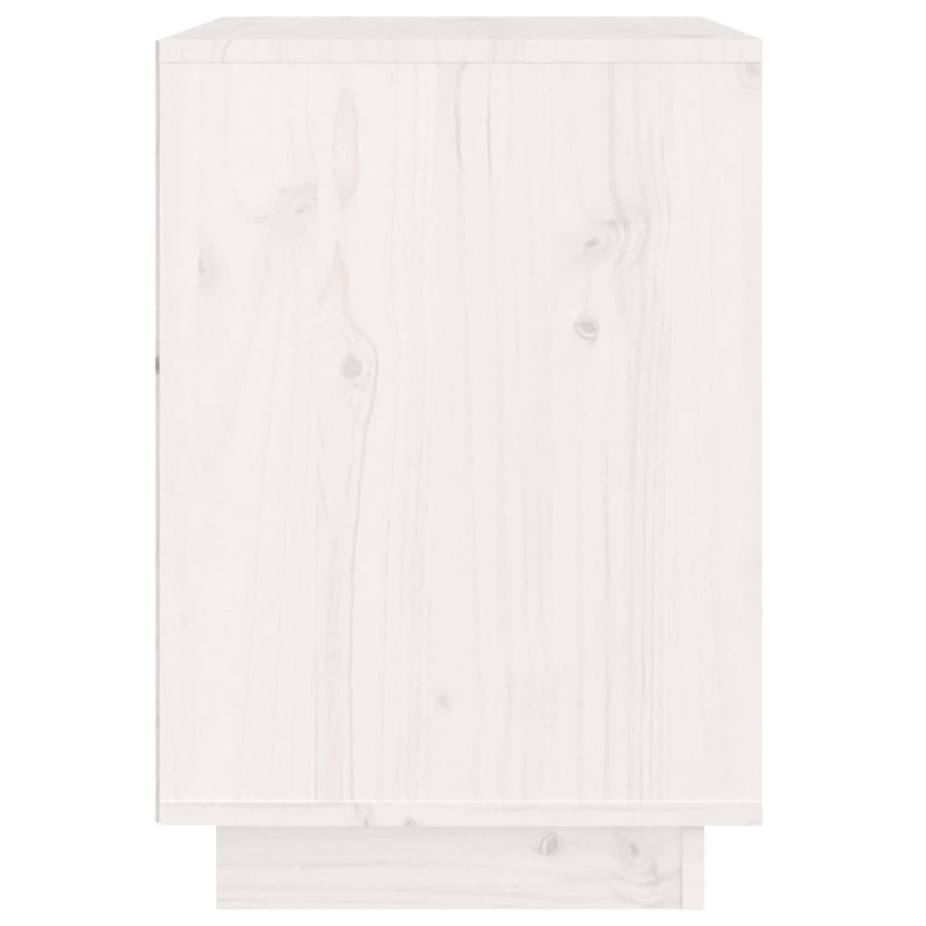 Comodini 2 pz Bianchi 40x35x50 cm in Legno Massello di Pino | homemem39