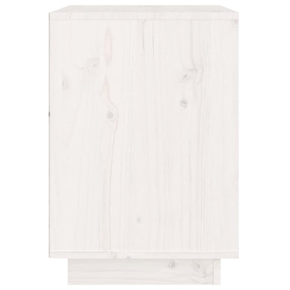 Comodini 2 pz Bianchi 40x35x50 cm in Legno Massello di Pino | homemem39