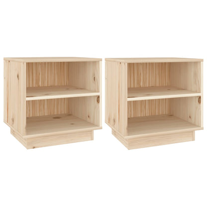 Comodini 2 pz 40x34x40 cm in Legno Massello di Pino - homemem39