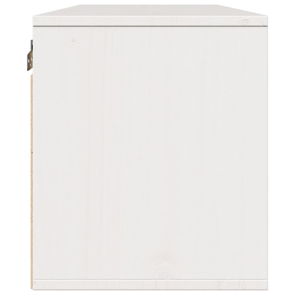 Pensili Bianchi 2 pz 45x30x35 cm in Legno Massello di Pino | homemem39