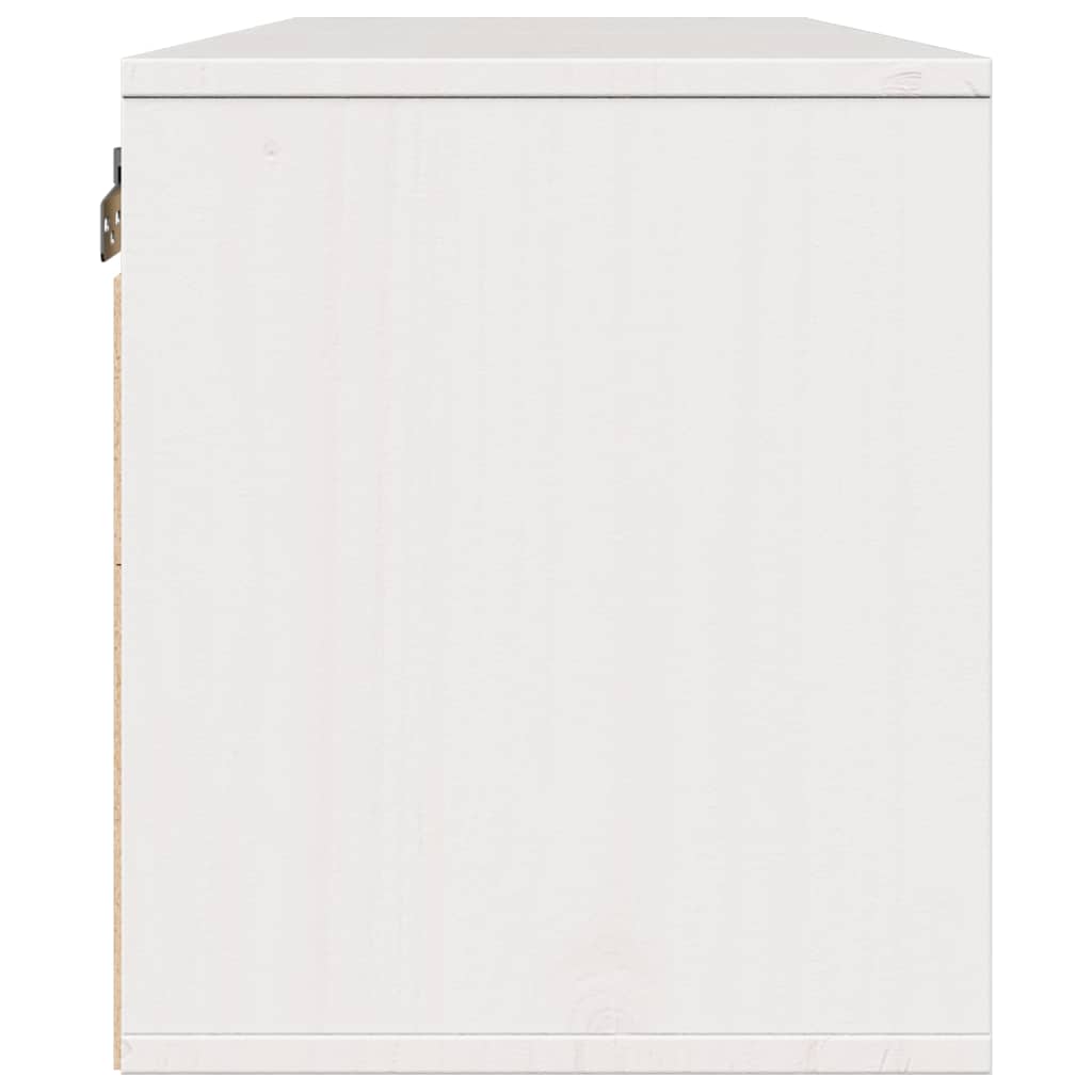 Pensili Bianchi 2 pz 45x30x35 cm in Legno Massello di Pino