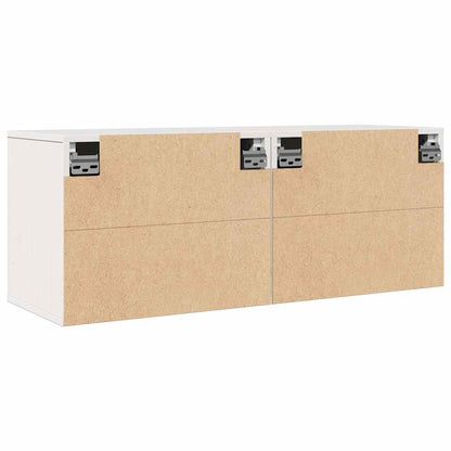 Pensili Bianchi 2 pz 45x30x35 cm in Legno Massello di Pino