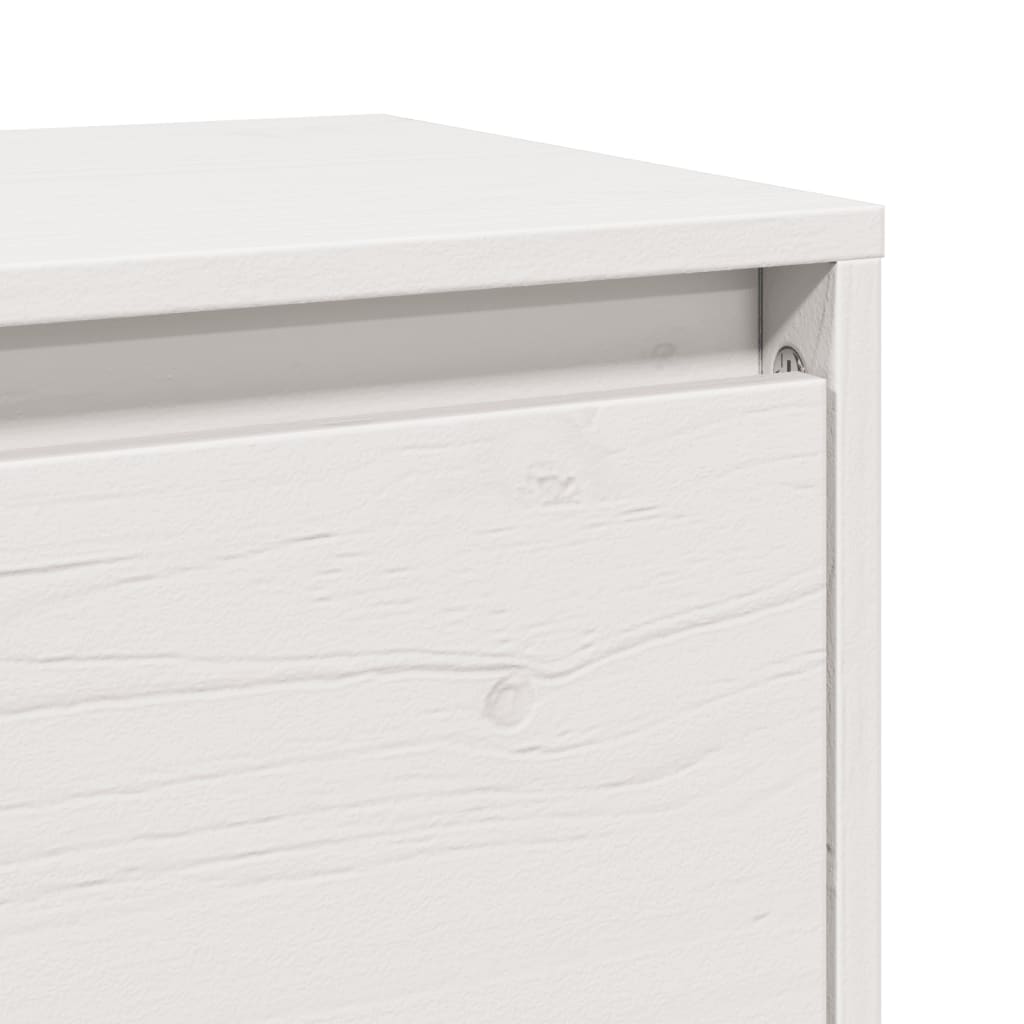 Pensili Bianchi 2 pz 45x30x35 cm in Legno Massello di Pino | homemem39