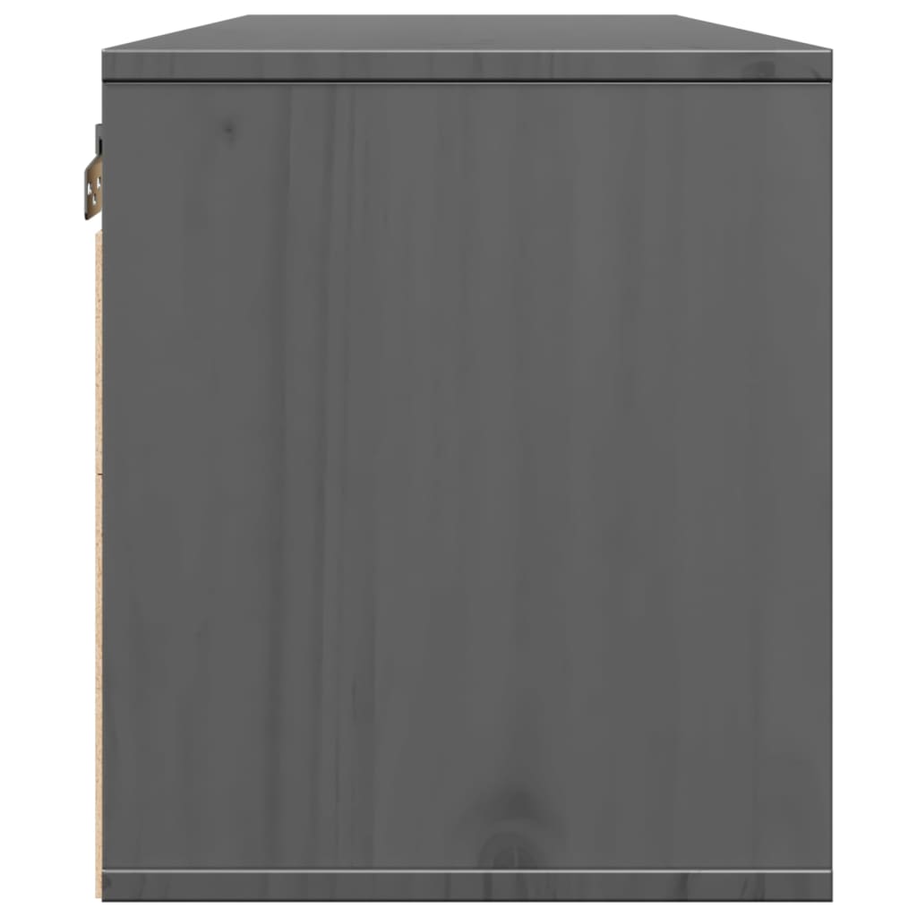 Pensili Grigi 2 pz 45x30x35 cm in Legno Massello di Pino | homemem39