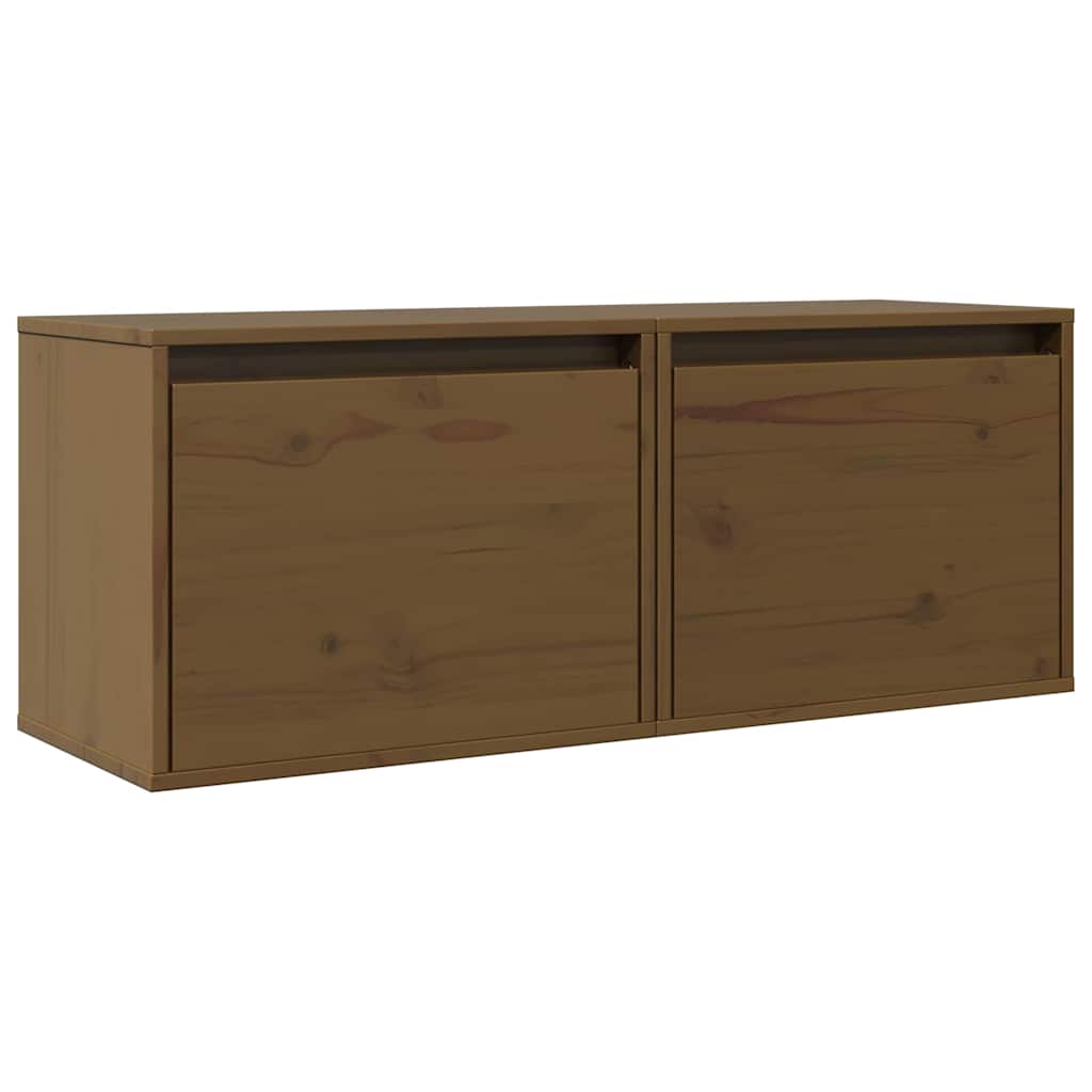 Pensili ambra 2 pz 45x30x35 cm in Legno Massello di Pino
