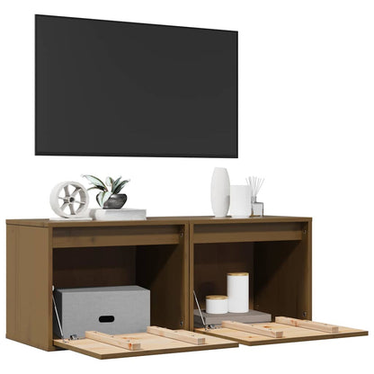 Pensili ambra 2 pz 45x30x35 cm in Legno Massello di Pino