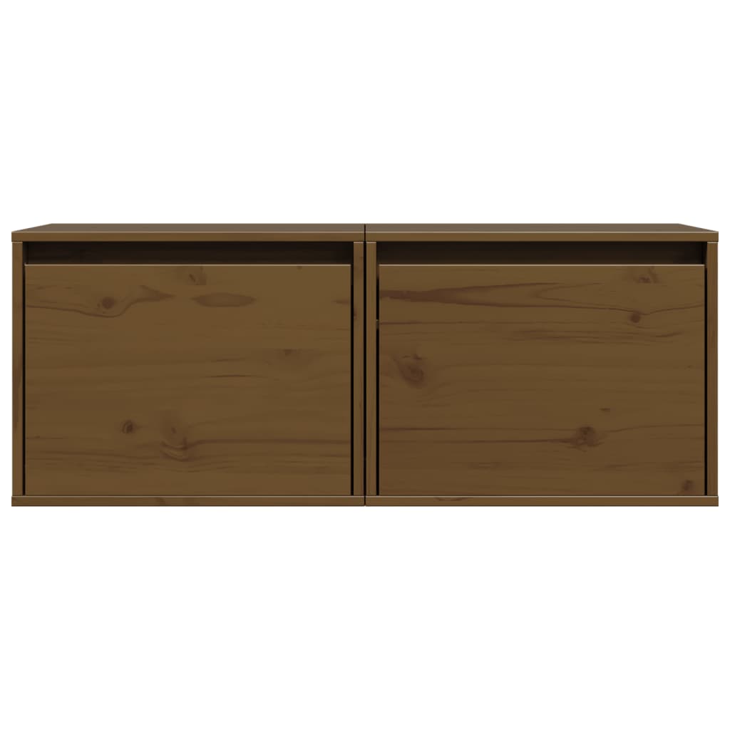 Pensili ambra 2 pz 45x30x35 cm in Legno Massello di Pino | homemem39