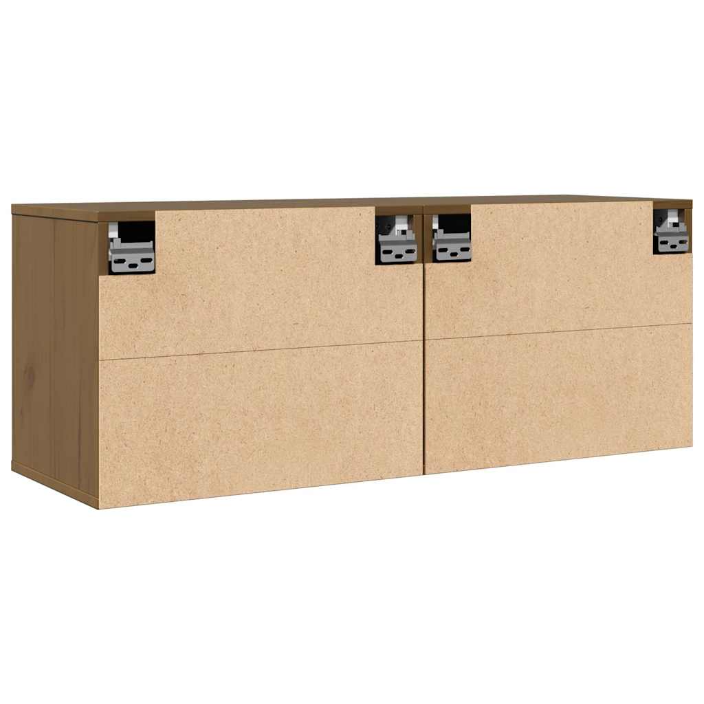 Pensili ambra 2 pz 45x30x35 cm in Legno Massello di Pino