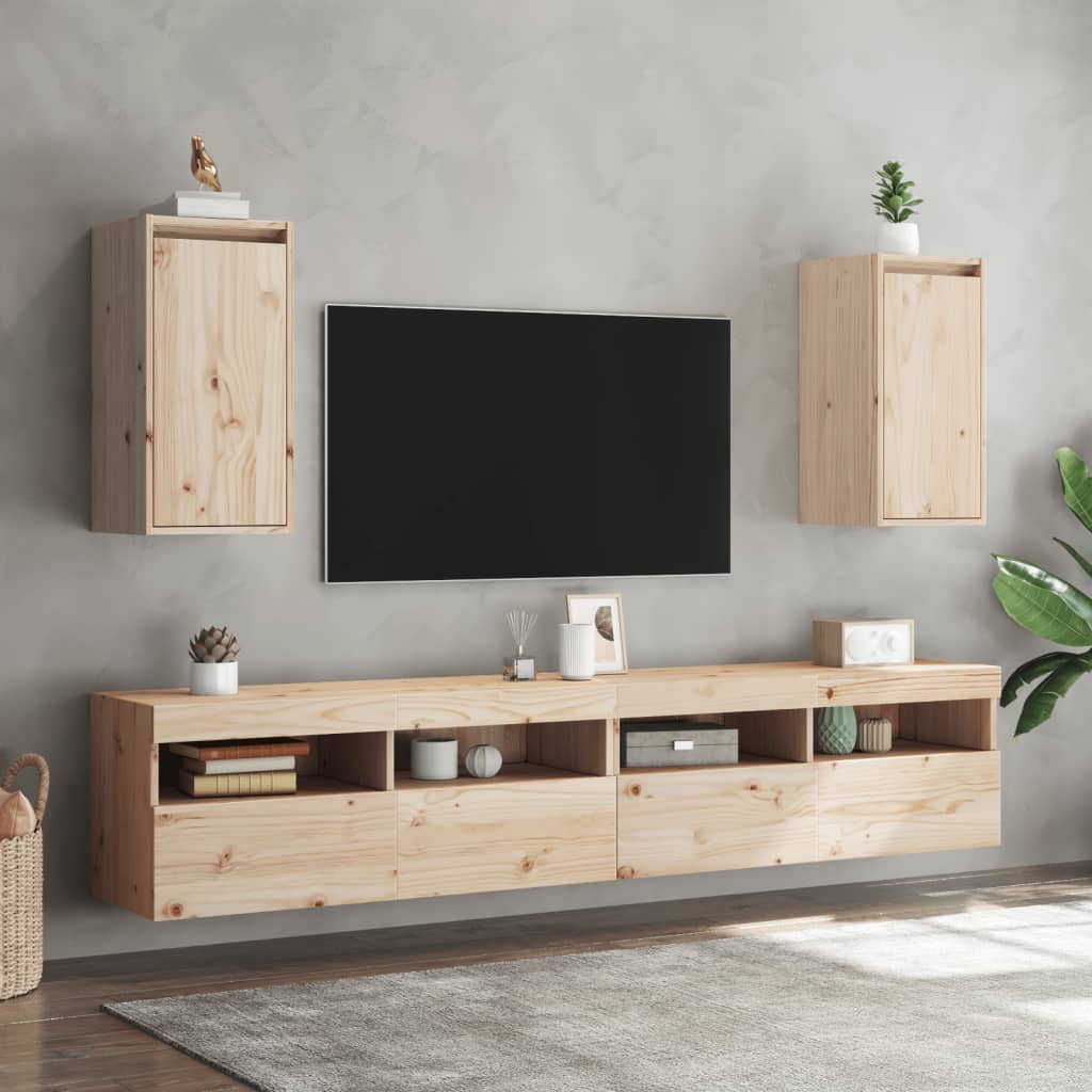 Pensili 2 pz 30x30x60 cm in Legno Massello di Pino | homemem39