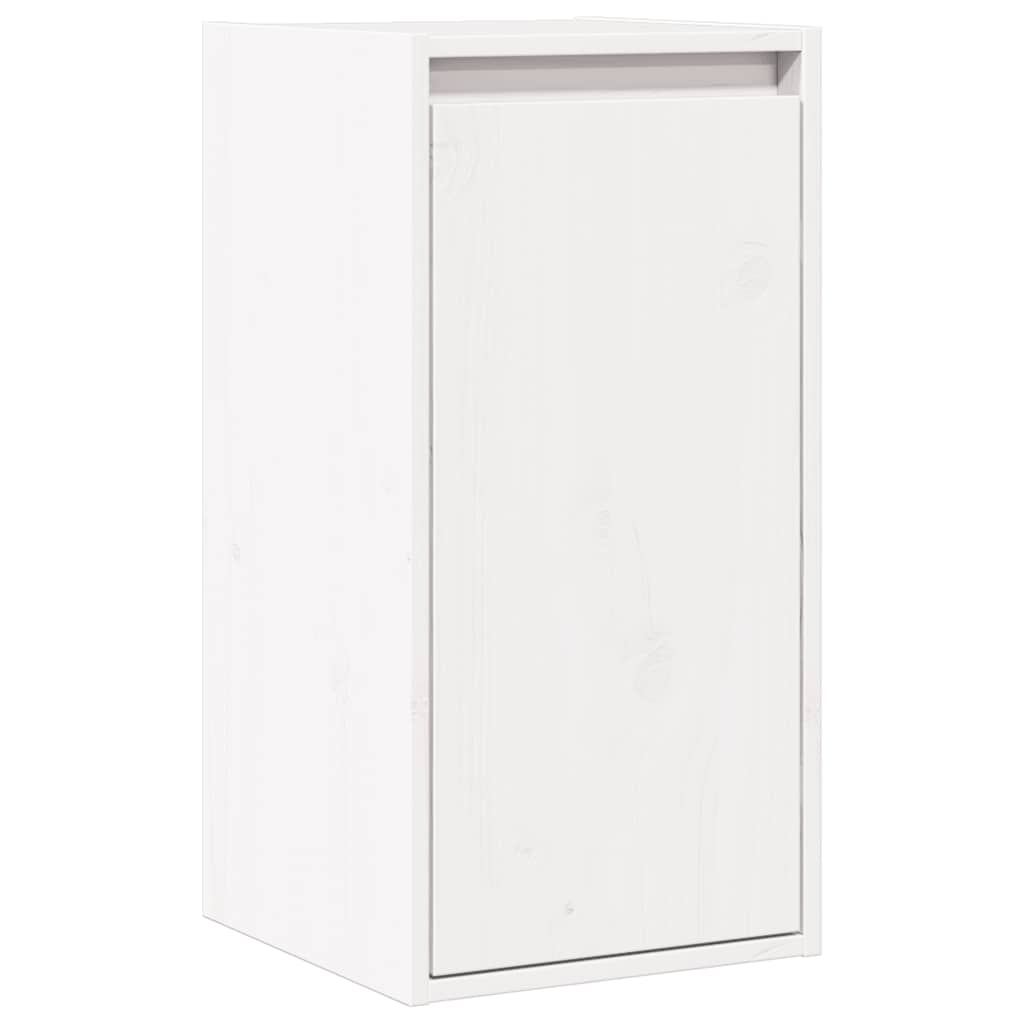 Pensili 2 pz Bianchi 30x30x60 cm in Legno Massello di Pino | homemem39