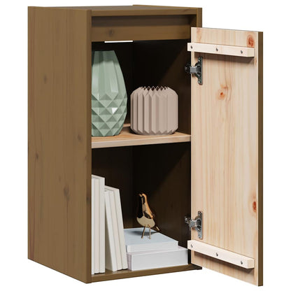 Pensili 2 pz Marrone ambra 80x30x35cm in Legno Massello di Pino
