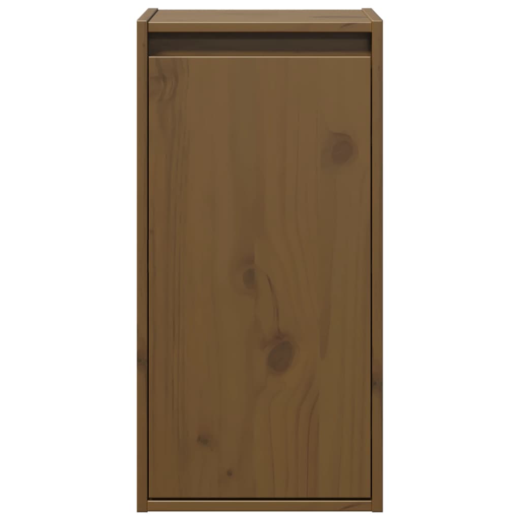 Pensili 2 pz Marrone ambra 80x30x35cm in Legno Massello di Pino | homemem39