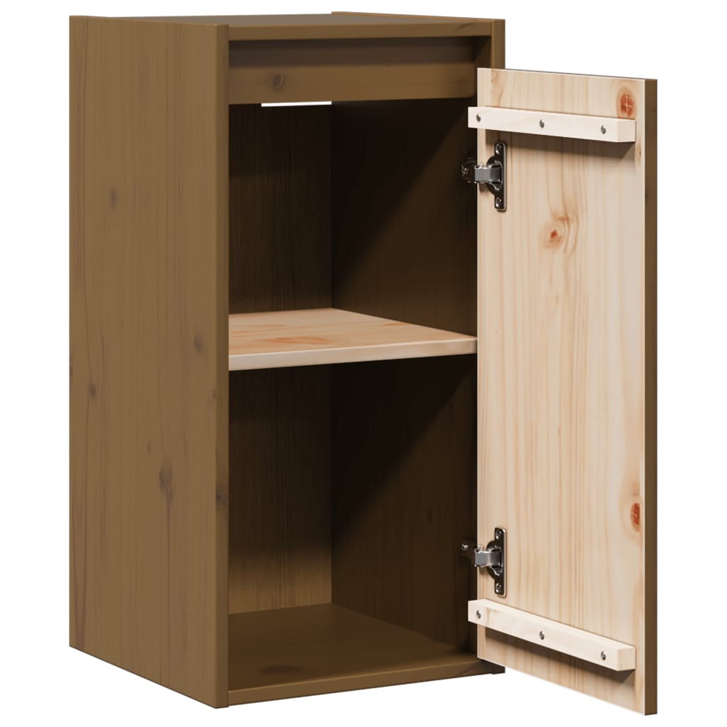 Pensili 2 pz Marrone ambra 80x30x35cm in Legno Massello di Pino | homemem39